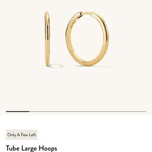 Mejuri Gold Tube Large Hoop Earrings